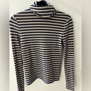 Madewell striped cotton ribbed turtleneck